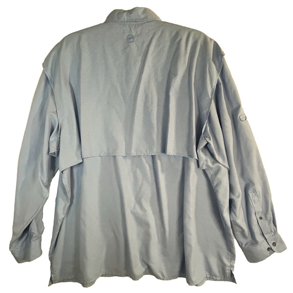 Magellan Mens 4XL Blue Fish Gear Shirt Relaxed Button Up Long Sleeve Outdoors - Picture 2 of 10